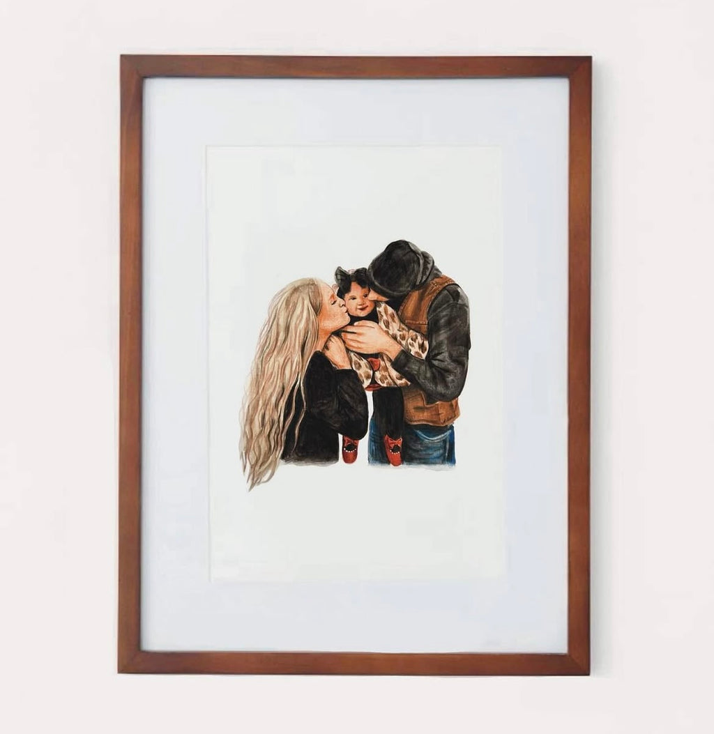 Custom Watercolor People portrait.