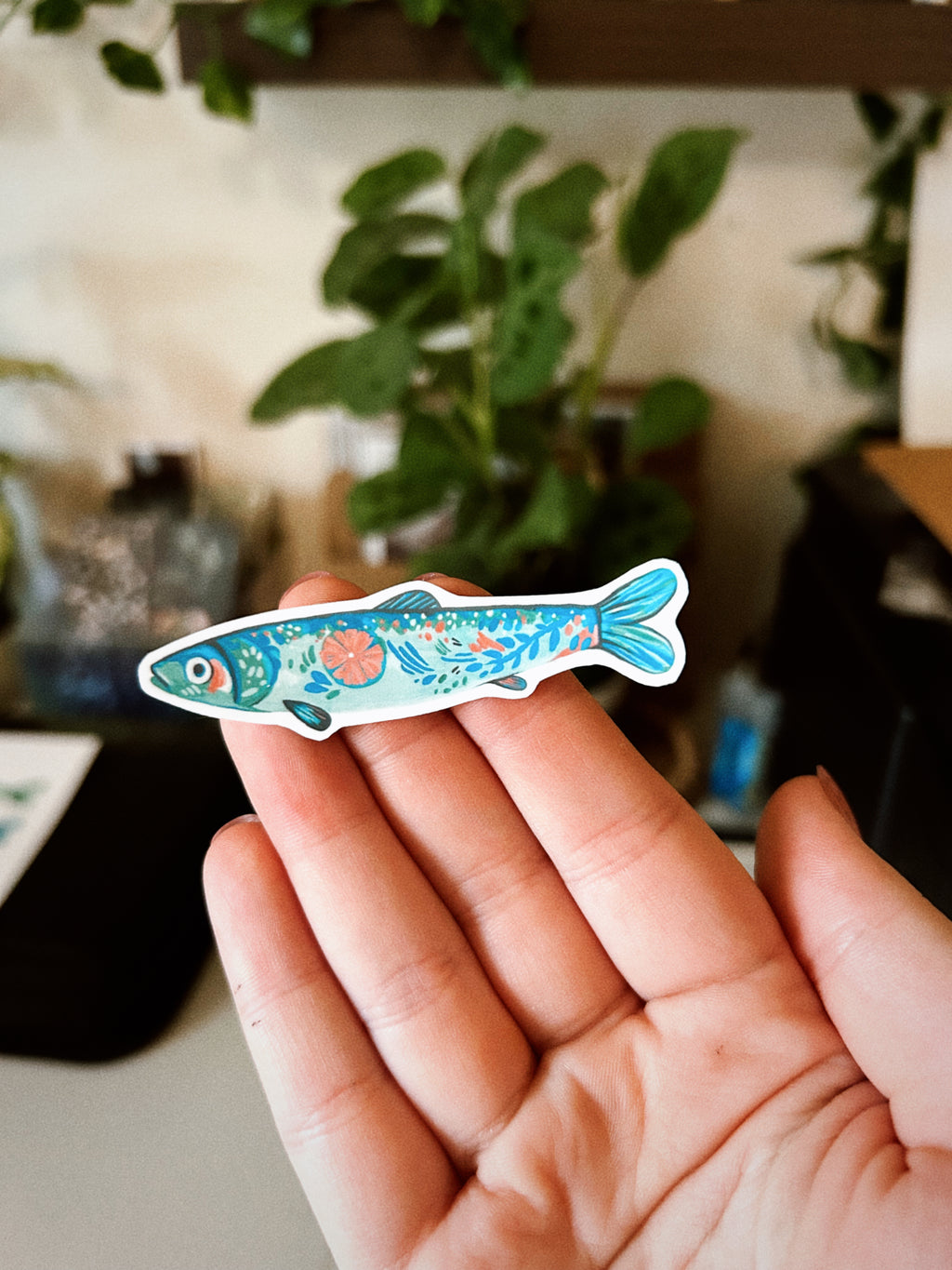 “Folk fish”  Sticker pack of 4