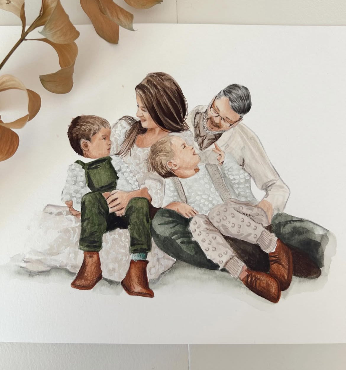 Custom Watercolor People portrait.
