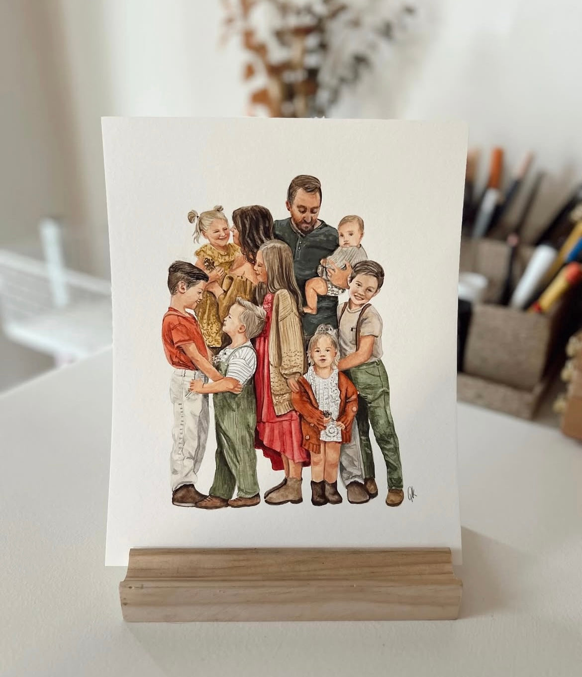 Custom Watercolor People portrait.