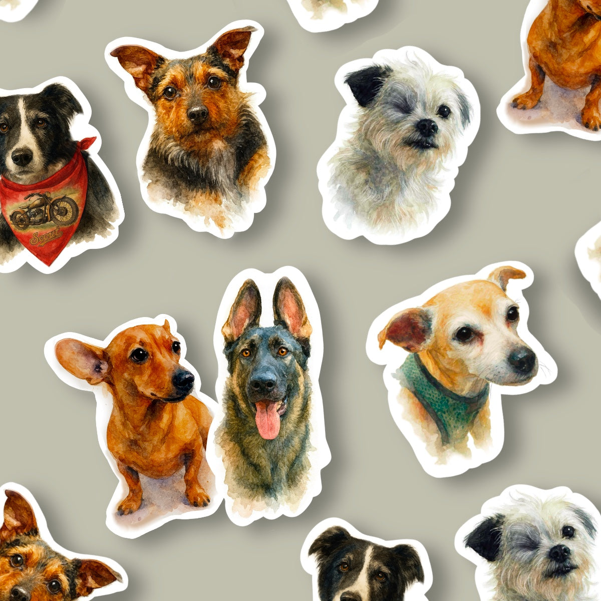 Custom Watercolor-Style Stickers