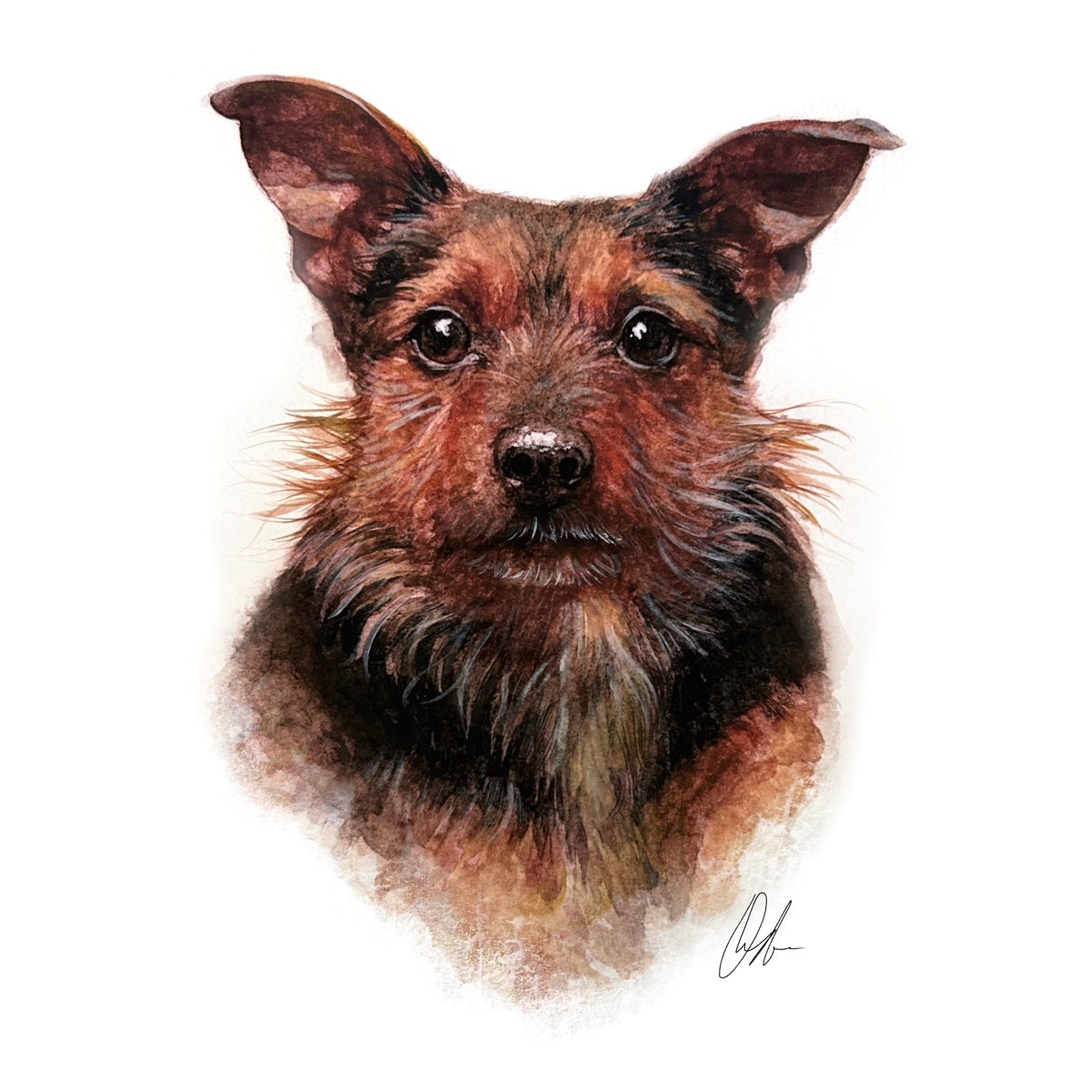 Custom Watercolor Animal portrait.
