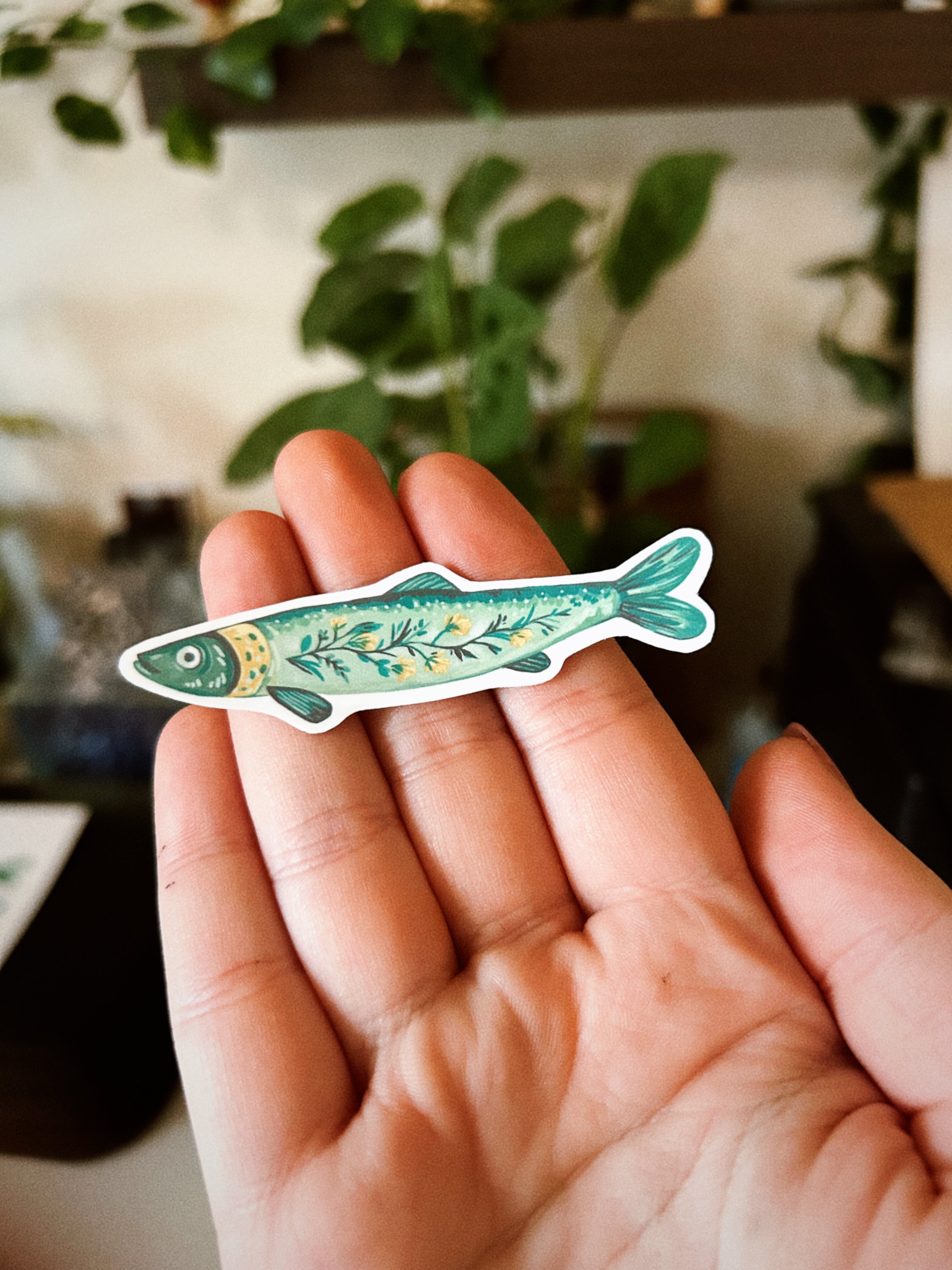 “Folk fish”  Sticker pack of 4