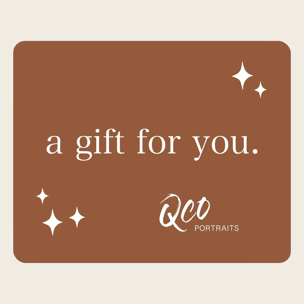 Q.co portraits gift card