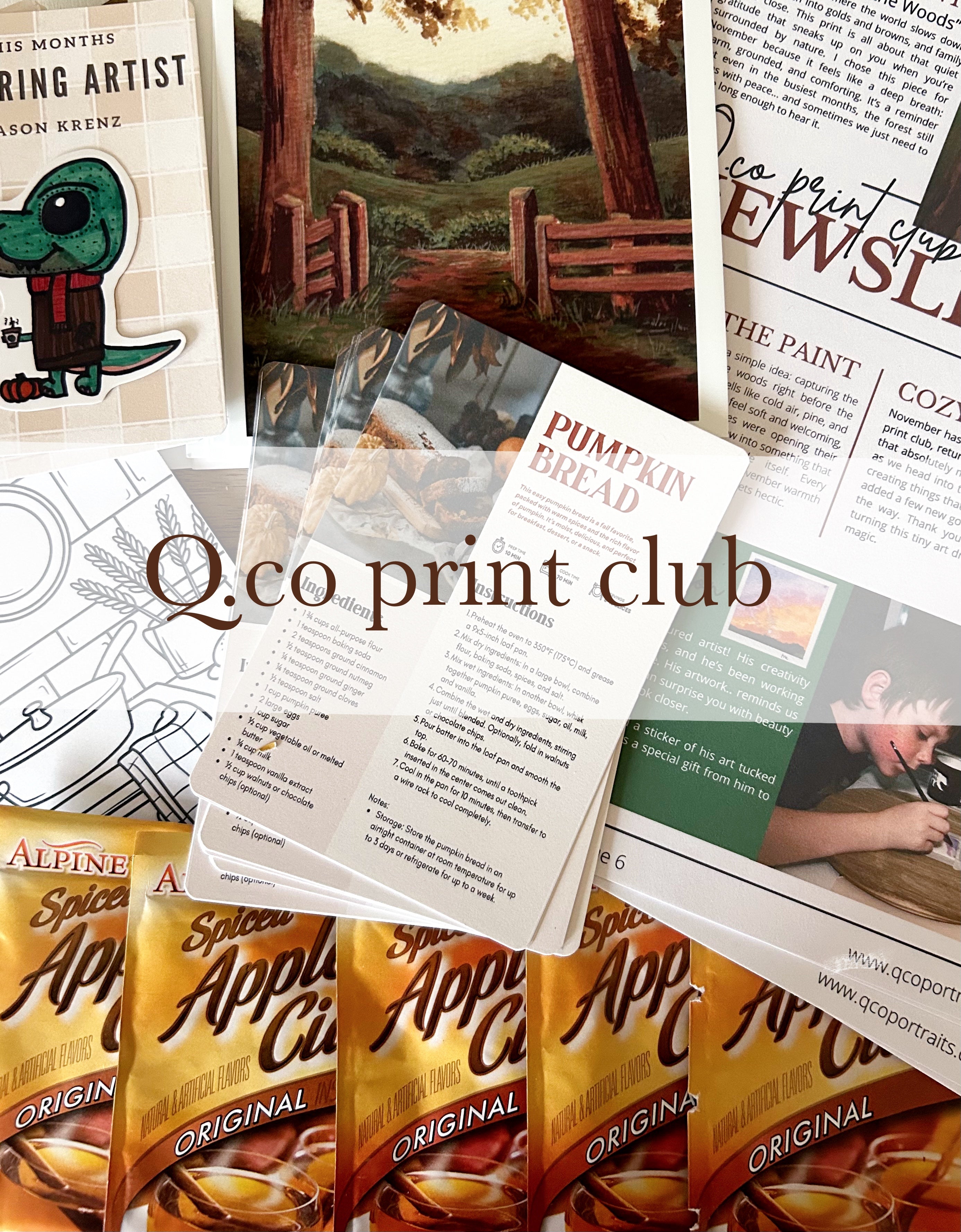 Q.CO PRINT CLUB- MONTHLY     $7.00