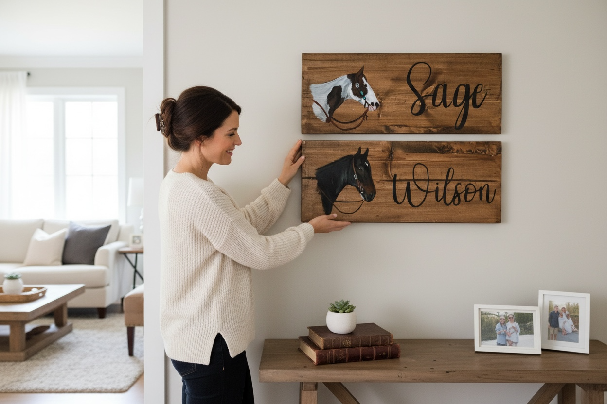 Personalized Pet Portrait Wood Sign 12x18